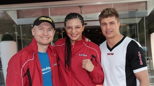 Lukáš Konečný, Christina Hammer a Dirk Dzemski v Brně. Lukáš Konečný, Christina Hammer a Dirk Dzemski v Brně.
