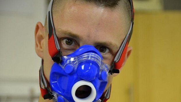 Mladoboleslavský Jiří Fleišman během fyzických testů. Mladoboleslavský Jiří Fleišman během fyzických testů.