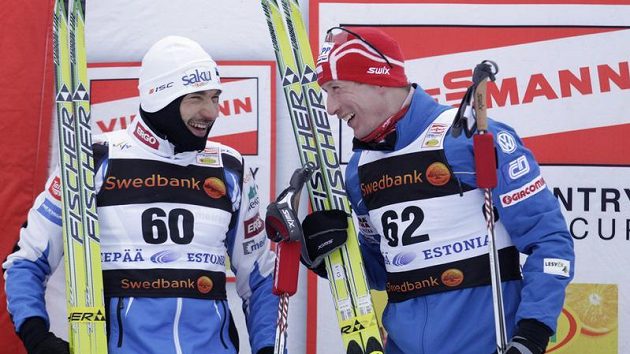 Lukáš Bauer (vpravo) a Estonec Andrus Veerpalu Lukáš Bauer (vpravo) a Estonec Andrus Veerpalu