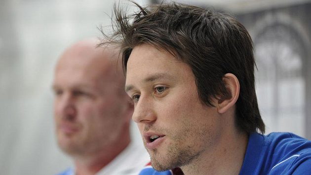 Tomáš Rosický na tiskové konferenci Tomáš Rosický na tiskové konferenci
