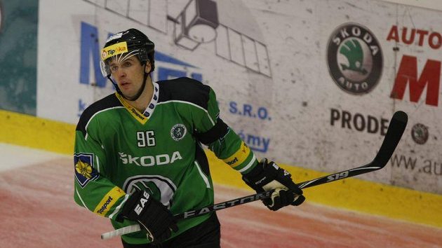 Útočník hokejistů Mladé Boleslavi Jaroslav Balaštík Útočník hokejistů Mladé Boleslavi Jaroslav Balaštík