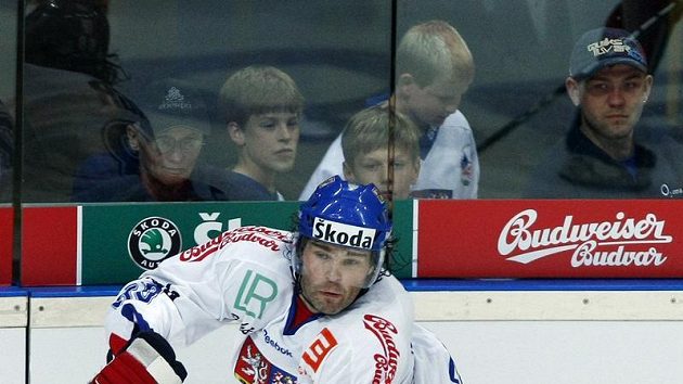 Jaromír Jágr v utkání proti Bělorusku Jaromír Jágr v utkání proti Bělorusku