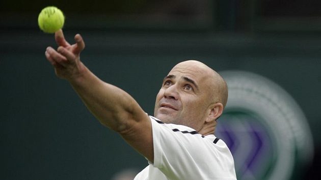Americký tenista Andre Agassi Americký tenista Andre Agassi