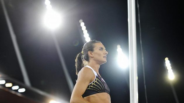 Ruská tyčkařka Jelena Isinbajevová. Ruská tyčkařka Jelena Isinbajevová.