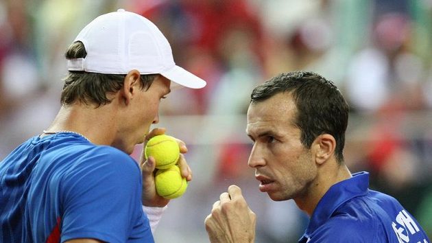 Čeští tenisté Radek Štěpánek a Tomáš Berdych Čeští tenisté Radek Štěpánek a Tomáš Berdych