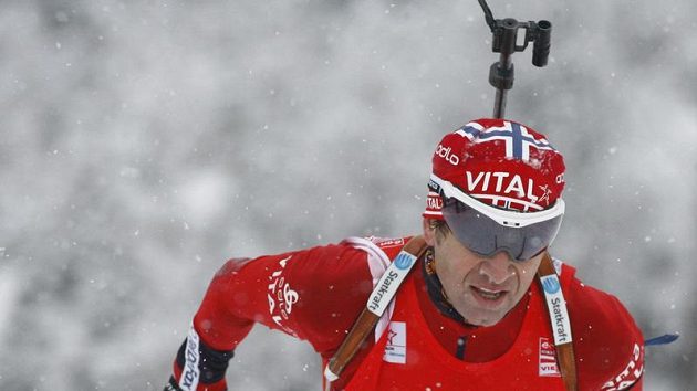 Norský biatlonista Ole Einar Björndalen v Hochfilzenu Norský biatlonista Ole Einar Björndalen v Hochfilzenu