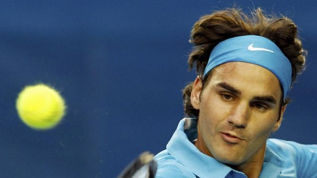 Roger Federer na tenisovém turnaji v Melbourne. Roger Federer na tenisovém turnaji v Melbourne.
