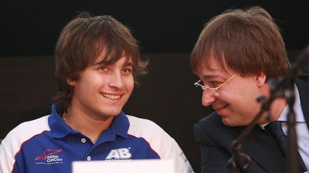 Motocyklista Karel Abraham se svým otcem. Motocyklista Karel Abraham se svým otcem.