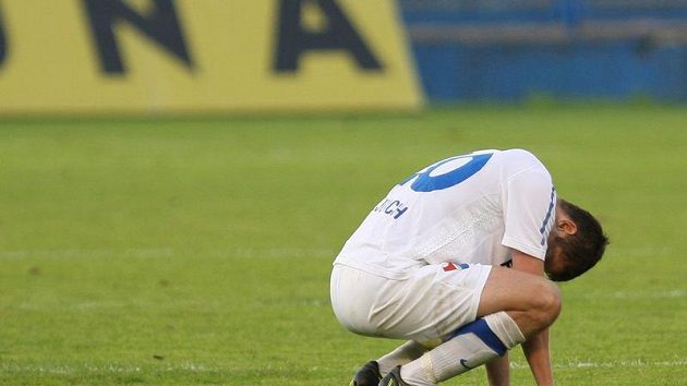 Zklamaný záložník Baníku Ostrava Tomáš Frejlach Zklamaný záložník Baníku Ostrava Tomáš Frejlach