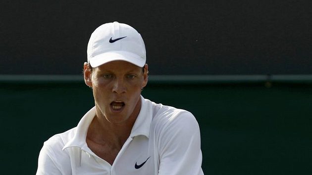 Český tenista Tomáš Berdych ve Wimbledonu Český tenista Tomáš Berdych ve Wimbledonu