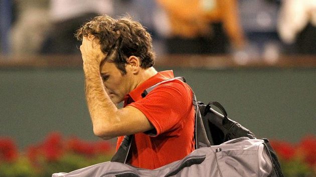 Zklamaný Roger Federer Zklamaný Roger Federer