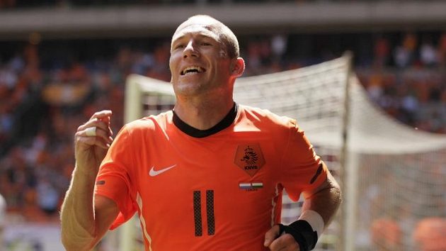 Nizozemská hvězda Arjen Robben. Nizozemská hvězda Arjen Robben.