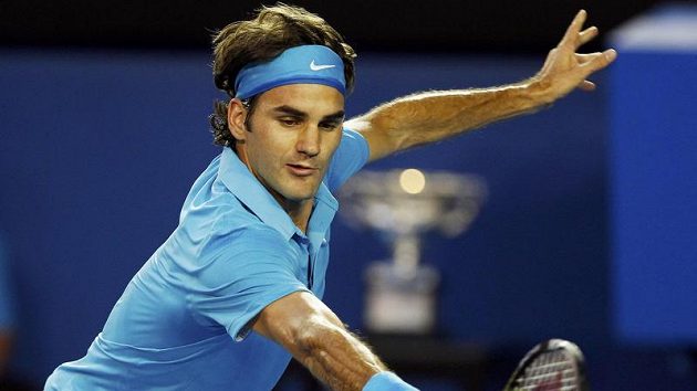 Roger Federer během finále Australian Open Roger Federer během finále Australian Open