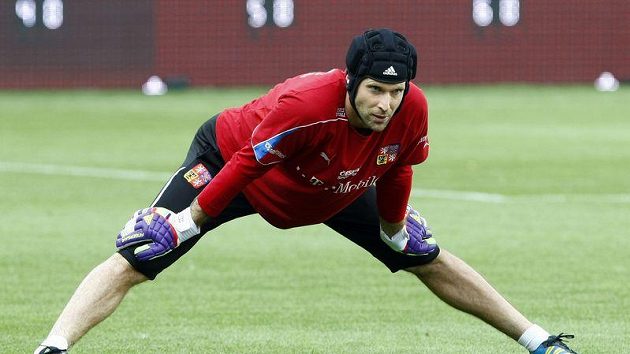 Petr Čech na tréninku národního týmu Petr Čech na tréninku národního týmu