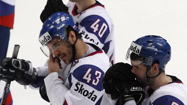 Zdrcení slovenští hokejisté Zdrcení slovenští hokejisté