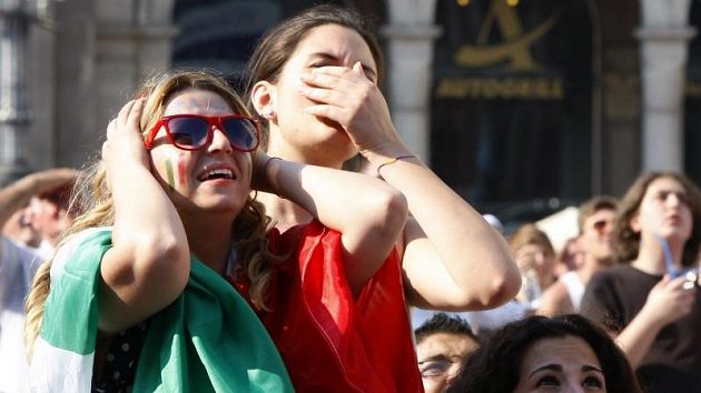 Italští fotbaloví fanoušci Italští fotbaloví fanoušci