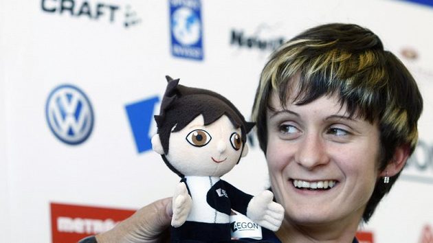 Rychlobruslařka Martina Sáblíková na tiskové konferenci Rychlobruslařka Martina Sáblíková na tiskové konferenci