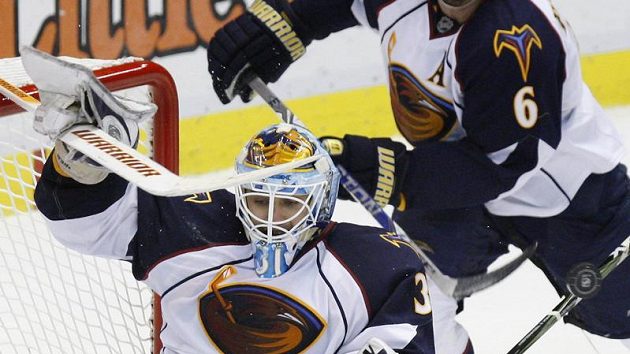 Brankář Atlanty Thrashers Ondrej Pavelec Brankář Atlanty Thrashers Ondrej Pavelec