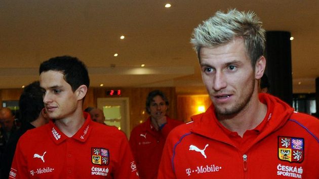 Mario Holek (vlevo) a Jan Blažek na srazu fotbalové reprezentace Mario Holek (vlevo) a Jan Blažek na srazu fotbalové reprezentace