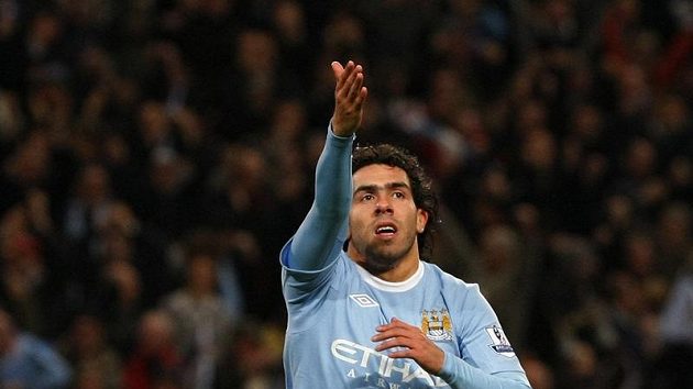Útočník Manchesteru City Carlos Tevéz. Útočník Manchesteru City Carlos Tevéz.