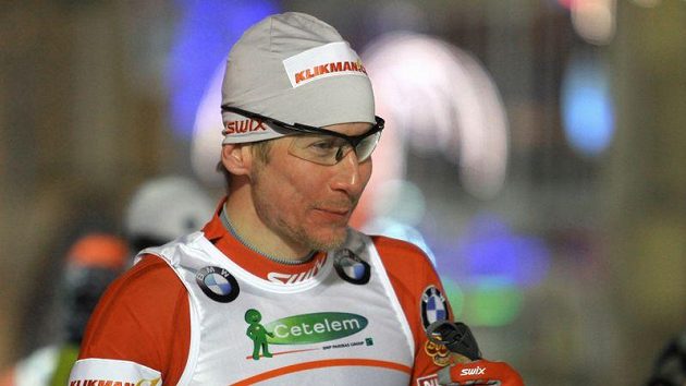 Lyžař Lukáš Bauer při exhibici v Karlových Varech. Lyžař Lukáš Bauer při exhibici v Karlových Varech.