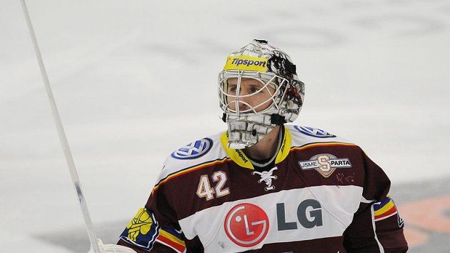 Brankář Sparty Tomáš Pöpperle Brankář Sparty Tomáš Pöpperle