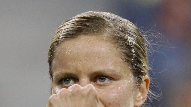 Radost Kim Clijstersové během semifinále US Open Radost Kim Clijstersové během semifinále US Open