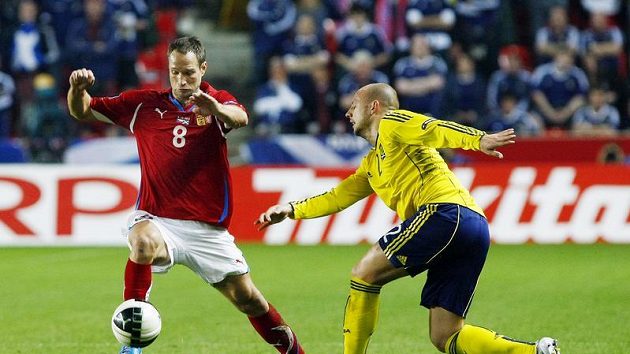 Jan Polák (vlevo) se po dlouhé době v Německu gólově prosadil. Jan Polák (vlevo) se po dlouhé době v Německu gólově prosadil.