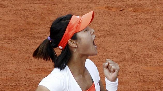 Radost čínské tenistky Li Na ve finále Roland Garros Radost čínské tenistky Li Na ve finále Roland Garros