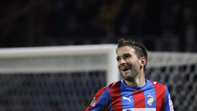 Plzeňský Marek Bakoš se raduje z gólu proti Mladé Boleslavi. Plzeňský Marek Bakoš se raduje z gólu proti Mladé Boleslavi.