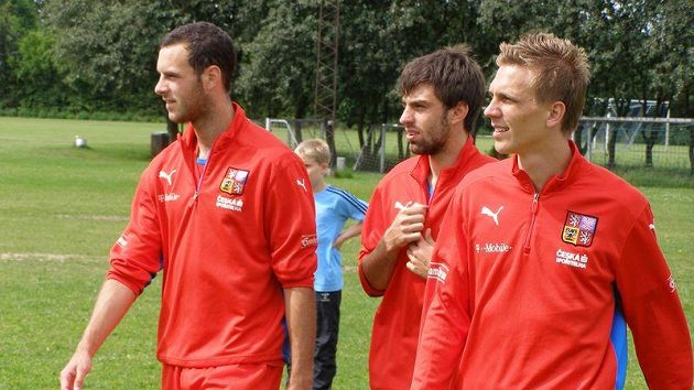 Jan Lecjaks (vlevo) ještě jako hráč reprezentace do 21 let spolu s Janem Morávkem (uprostřed) a Bořkem Dočkalem. Jan Lecjaks (vlevo) ještě jako hráč reprezentace do 21 let spolu s Janem Morávkem (uprostřed) a Bořkem Dočkalem.