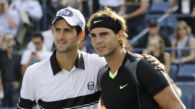 Finalisté US Open 2010 Srb Novak Djokovič (vlevo) a Španěl Rafael Nadal. Finalisté US Open 2010 Srb Novak Djokovič (vlevo) a Španěl Rafael Nadal.