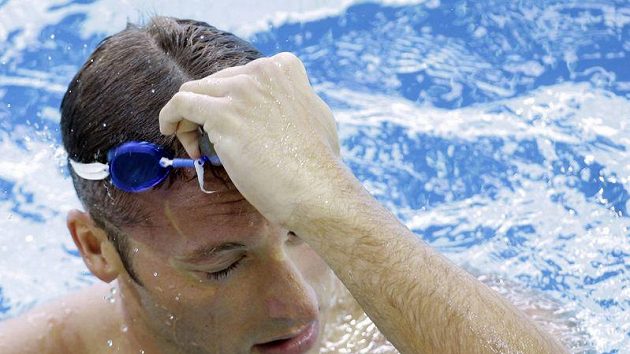 Zklamaný Ian Thorpe. Zklamaný Ian Thorpe.