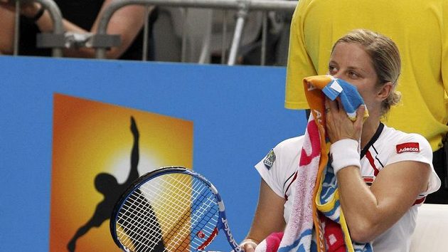 Belgická tenistka Kim Clijstersová krátce po vypadnutí z Australian Open. Belgická tenistka Kim Clijstersová krátce po vypadnutí z Australian Open.