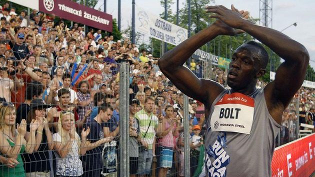 Jamajský sprinter Usain Bolt na Zlaté tretře v Ostravě Jamajský sprinter Usain Bolt na Zlaté tretře v Ostravě