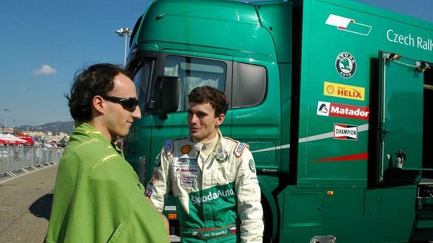 Jan Kopecký (vpravo) a Robert Kubica Jan Kopecký (vpravo) a Robert Kubica