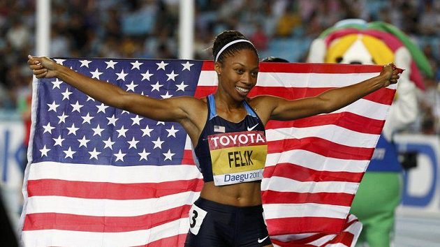 Americká běžkyně Allyson Felixová na mistrovství světa v Tegu Americká běžkyně Allyson Felixová na mistrovství světa v Tegu