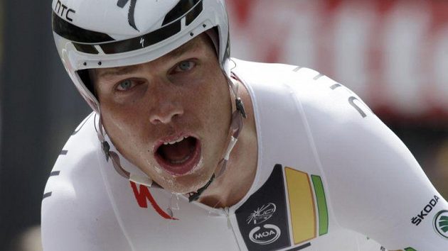Tony Martin během časovky na Tour de France. Tony Martin během časovky na Tour de France.