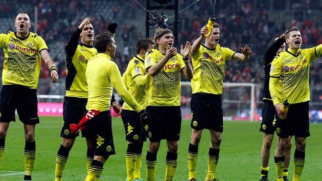Radost fotbalistů Borussie Dortmund Radost fotbalistů Borussie Dortmund