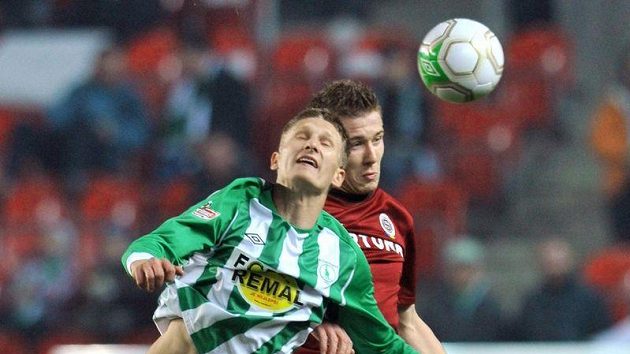 Zleva Milan Škoda z Bohemians a Juraj Kucka ze Sparty. Zleva Milan Škoda z Bohemians a Juraj Kucka ze Sparty.