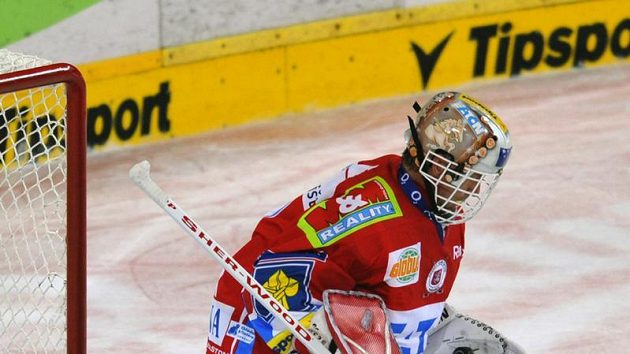 Pardubický brankář Dominik Hašek Pardubický brankář Dominik Hašek