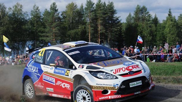 Martin Prokop během Finské rallye. Martin Prokop během Finské rallye.