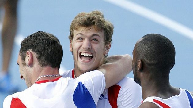 Členové francouzské štafety 4x100 m se radují z evropského titulu, uprostřed Christophe Lemaitre, se třemi zlatými nejúspěšnější sprinter ME v Barceloně. Členové francouzské štafety 4x100 m se radují z evropského titulu, uprostřed Christophe Lemaitre, se třemi zlatými nejúspěšnější sprinter ME v Barceloně.