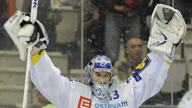 Brankář Vítkovic Jakub Štěpánek Brankář Vítkovic Jakub Štěpánek