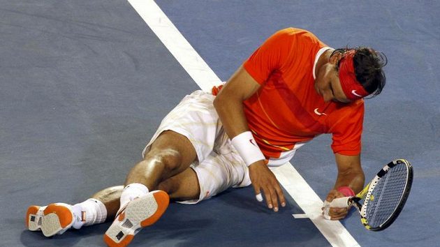 Rafael Nadal během čtvrtfinále Australian Open Rafael Nadal během čtvrtfinále Australian Open