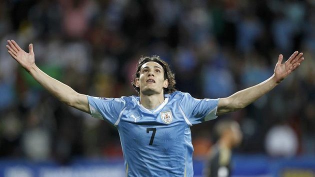 Uruguayský útočník Edinson Cavani Uruguayský útočník Edinson Cavani
