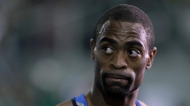 Rozmrzelý americký sprinter Tyson Gay Rozmrzelý americký sprinter Tyson Gay