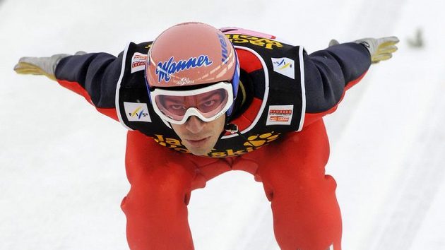 Rakouský skokan na lyžích Andreas Kofler na můstku v Oberstdorfu. Rakouský skokan na lyžích Andreas Kofler na můstku v Oberstdorfu.