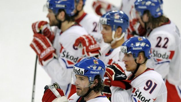 Zklamání českých hokejistů po prohře s Norskem Zklamání českých hokejistů po prohře s Norskem
