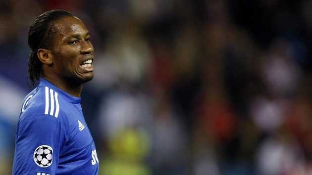 Útočník Chelsea Didier Drogba Útočník Chelsea Didier Drogba